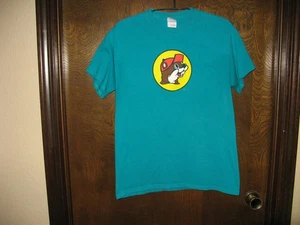 BUC-EE's Power To The Beaver Double-Graphic T-Shirt Blau Erwachsene Größe Medium - Bild 1 von 3
