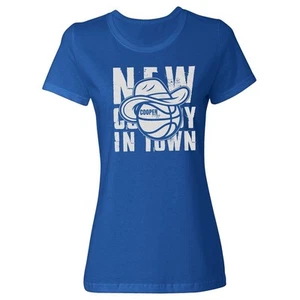 Flagg Inspired New Cowboy In Town - Dallas Fans Ladies' Crewneck T-Shirt - Picture 1 of 3