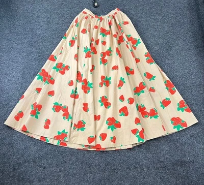 MAEVE The Jacie Poplin 印花中裙女式 M 码红色/红色 — 第 1/4 张图片