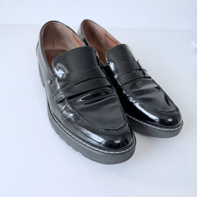 Franco Sarto Cassandra Smooth Patent Penny Loafers-Black-Women’s Size 8 - Image 1 of 4