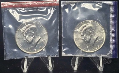 1997 P & D JFK Kennedy Half Dollar  50C Philadelphia Denver Mint Cello Free Ship - Image 1 of 2