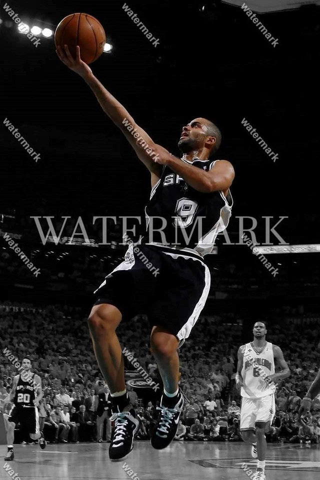 Foto foco RW24 Tony Parker San Antonio Spurs 8x10 11x14 16x20 Foto 1 de 1