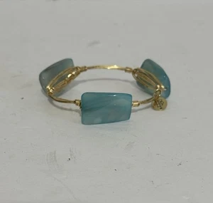 Bourbon And Bowties Bracelet Gold Tone Wire Wrapped Bangle - Picture 1 of 3