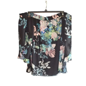 City Chic Women's Off-the-Shoulder Floral Print Blouse, Size Small - Picture 1 of 4