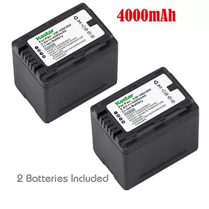 2x Kastar Battery for Panasonic VW-VBK360 HDC-TM41 HDC-TM55 HDC-TM80 HDC-TM90 - Picture 1 of 4