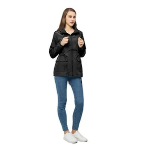 Women-Rain Jacket-Hood Waterproof-Lightweight Windbreak-Packable — Cute RainC... - Picture 1 of 7