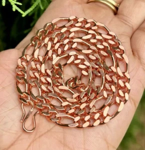 Collana catena FIGARO in rame puro 22 pollici, gioielli in rame curativo, spirituale - Foto 1 di 7