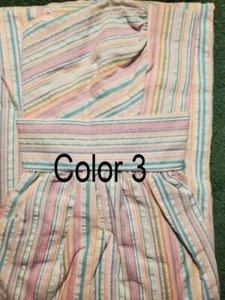 Talla Pequeña Moo Moo/Vestido Shift Multi 100% Algodón Seersucker Muu Muu Color #3 - Imagen 1 de 2