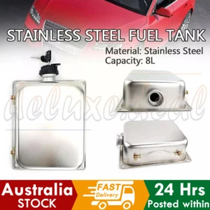 New 8L Air Diesel Heater Fuel Tank Oil With Lock Stainless Steel For Car Truck - Picture 1 of 12