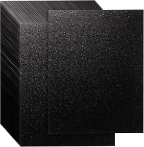 24 Sheets Black Glitter Cardstock Paper for DIY Birthday Cards 8.5 x 11 In - Picture 1 of 11
