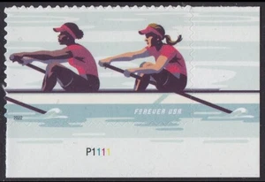 US 5695 Women's Rowing red #2 F plate single MNH 2022 - Picture 1 of 1