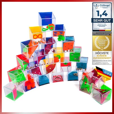 24 Stück Mini Kugel Geduldsspiele Mega-Set - Geschicklichkeitsspiele Mitgebsel - Bild 1 von 4