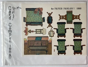 Vintage Paper Doll House Cutouts Paper Parlor 1892 Card Companions 1977 Uncut - Picture 1 of 8