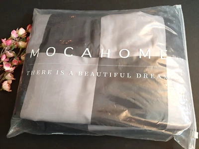 Juego de funda nórdica cuadrada Queen negra y gris a cuadros ~ edredón y fundas nuevo Foto 1 de 4