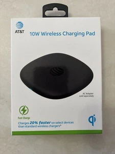 AT&T Wireless Charger Fast 10W QC3.0 Charging Pad for iPhone Samsung LG Pixel - Picture 1 of 2