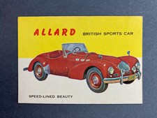 1954 Topps World on Wheels #106 Allard British Sports Car    GLOSSY!