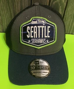 Cappello Flex Camionista Draft NFL NEW ERA 39THIRTY SEATTLE SEAHAWKS 2021 NFL - Grigio/Blu M/L - Foto 1 di 3