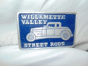 Placa del club de coches Willamette Valley Street Rods 8 1/2" x 5" - Imagen 1 de 3