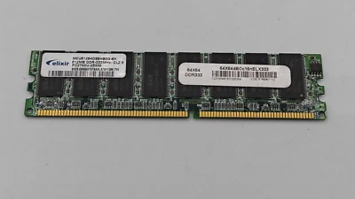 Elixir M2U51264DS8HB3G-6K 512MB PC2700 DDR-333MHz sin ECC sin búfer CL2.5 184-P Foto 1 de 2