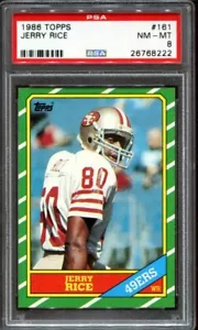 Novato Topps Jerry Rice 1986 radiocontrol #161 PSA 8 - Imagen 1 de 2