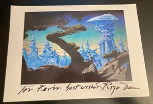 **FIRMATO/ISCRITTO ROGER DEAN** 1987 GRANDE STAMPA ARTISTICA! *SPETTACOLARE!* - Foto 1 di 4