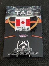 2022 PRESIDENTS CHOICE IN THE CREASE FREDERIK ANDERSEN T-1 #ed 1/1 JERSEY TAG
