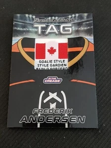 2022 PRESIDENTS CHOICE IN THE CREASE FREDERIK ANDERSEN T-1 #ed 1/1 JERSEY TAG - Picture 1 of 2