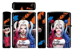 Encendedor Zippo genuino diseño Harley Quinn clásico a prueba de viento encendedor coleccionables - Imagen 1 de 1