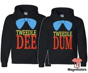 🔥 Tweedle Dee Tweedle Dum Matching Hoodies Best Friends Couples disney trip tee - Picture 1 of 8