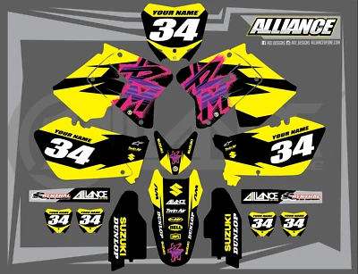 2001-2004 2005 2006 2007 2008 RM 125 250 gráficos SUZUKI RM125 RM250 RETRO Foto 1 de 4