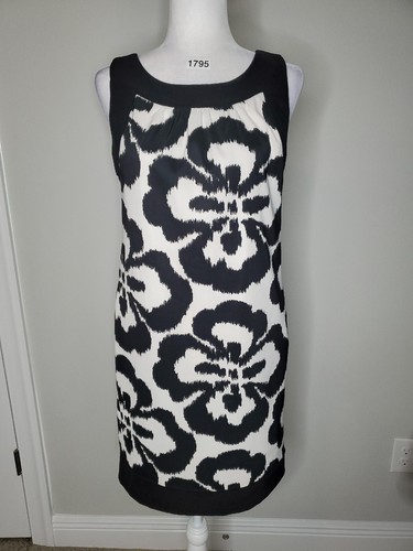 Abito donna ALYX taglia 6 nero bianco stampa floreale senza maniche a tubino