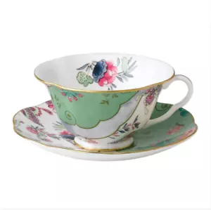 NEW Wedgwood Butterfly Bloom Teaware Green Teacup & Saucer - Picture 1 of 7