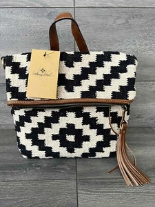 Patricia Nash Woven Casoli Convertible Backpack Black,Bag - Picture 1 of 5