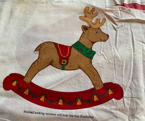 VIP Cranston Keepsake Craft Rocking Reindeer Cut & Sew Fabric Panel CHRISTMAS - Picture 1 of 11