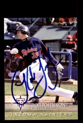 Signed Baseball Card Auto Rob Johnson 2008 MultiAd Tacoma Rainiers - Image 1 of 2