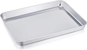 TeamFar Edelstahl Kompakt Toaster Ofen Pfanne 8"x10,5"x1", Metall Silber  - Bild 1 von 7
