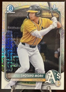 2025 Bowman Chrome Mega BCP-170 Shotaro Morii Mojo Refractor Athletics - Bild 1 von 2