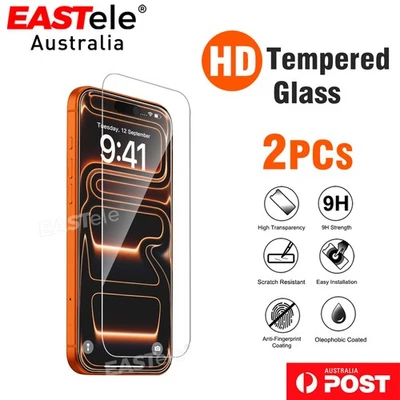2xTempered Glass Screen Protector Fr iPhone 17Air 16 15 14 13 12 11 Pro Max Plus - image 1 of 4