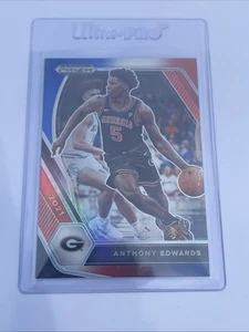 2021 Panini Prizm DP Anthony Edwards Red White Blue Prizm Refractor Timberwolves - Picture 1 of 6