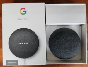 Google Nest Mini 2nd Generation Gen Charcoal Near New Boxed GA00781-AU H2C *ππ¦ - Picture 1 of 20