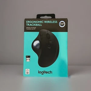 NEW LOW PRICE! Logitech Ergo M575 Wireless Trackball Mouse Bluetooth/USB, Black - Picture 1 of 3