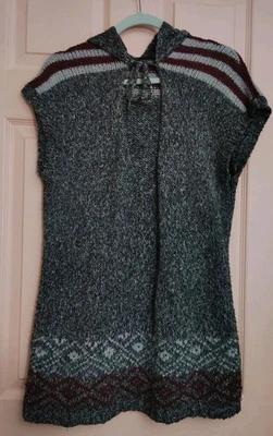 Access Gris XL Algodón - Acrílico Manga Corta Suéter con Capucha Foto 1 de 4