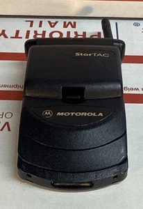 Vintage Motorola Black StarTAC ST7868W Flip Phone Untested. Clean - Picture 1 of 8