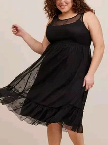 Torrid Disney Minnie Mouse Maxi Sheer Mesh Layering Sleeveless Dress 2X New Y40 - Picture 1 of 7