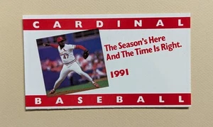 TICKET BROCHURE - 1991 St. Louis Cardinals Major League Baseball ⚾️⚾️ - Picture 1 of 4