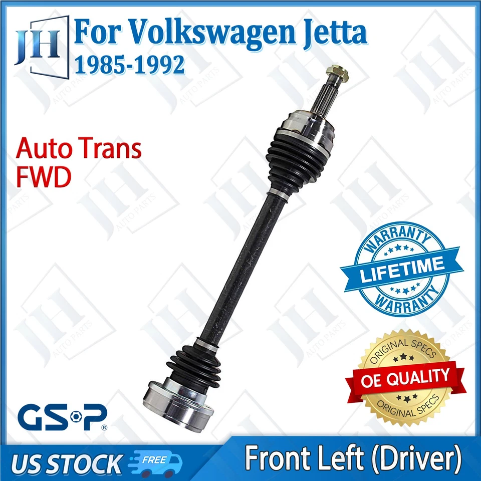 OE Front Left Driver CV Axle Shaft For 85-92 Volkswagen Jetta Golf Scirocco FWD - Image 1 of 4