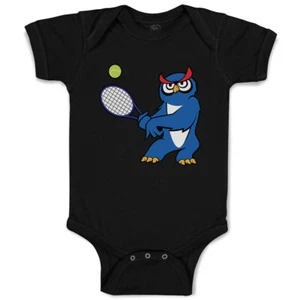 Baby Bodysuit Baby Bodysuit Owl Tennis Sports Tennis Boy & Girl Baby Clothes - Picture 1 of 37