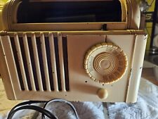 Vintage MITCHELL LULLABY BED LAMP 5 TUBE RADIO IVORY UNTESTED, FOR PARTS