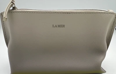 Bolso de Cosméticos LA MER Imitación Cuero con Cremallera GRIS 7 "x4.5"x3" NUEVO AUTÉNTICO Foto 1 de 3