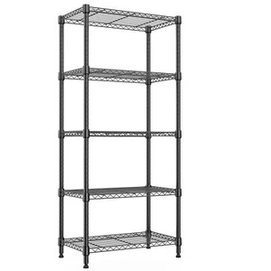 4 Tier Wire Storage Shelf Adjustable Heavy Duty Garage Shelving Kitchen Rack 60" - Picture 1 of 10